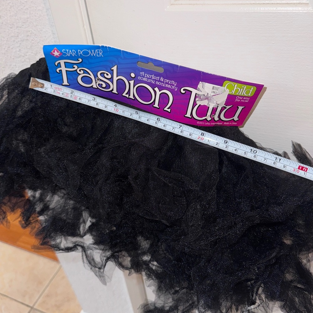 NWT black Tutu Skirt tulle ballet dance dress up Halloween kids one size - Picture 4 of 5